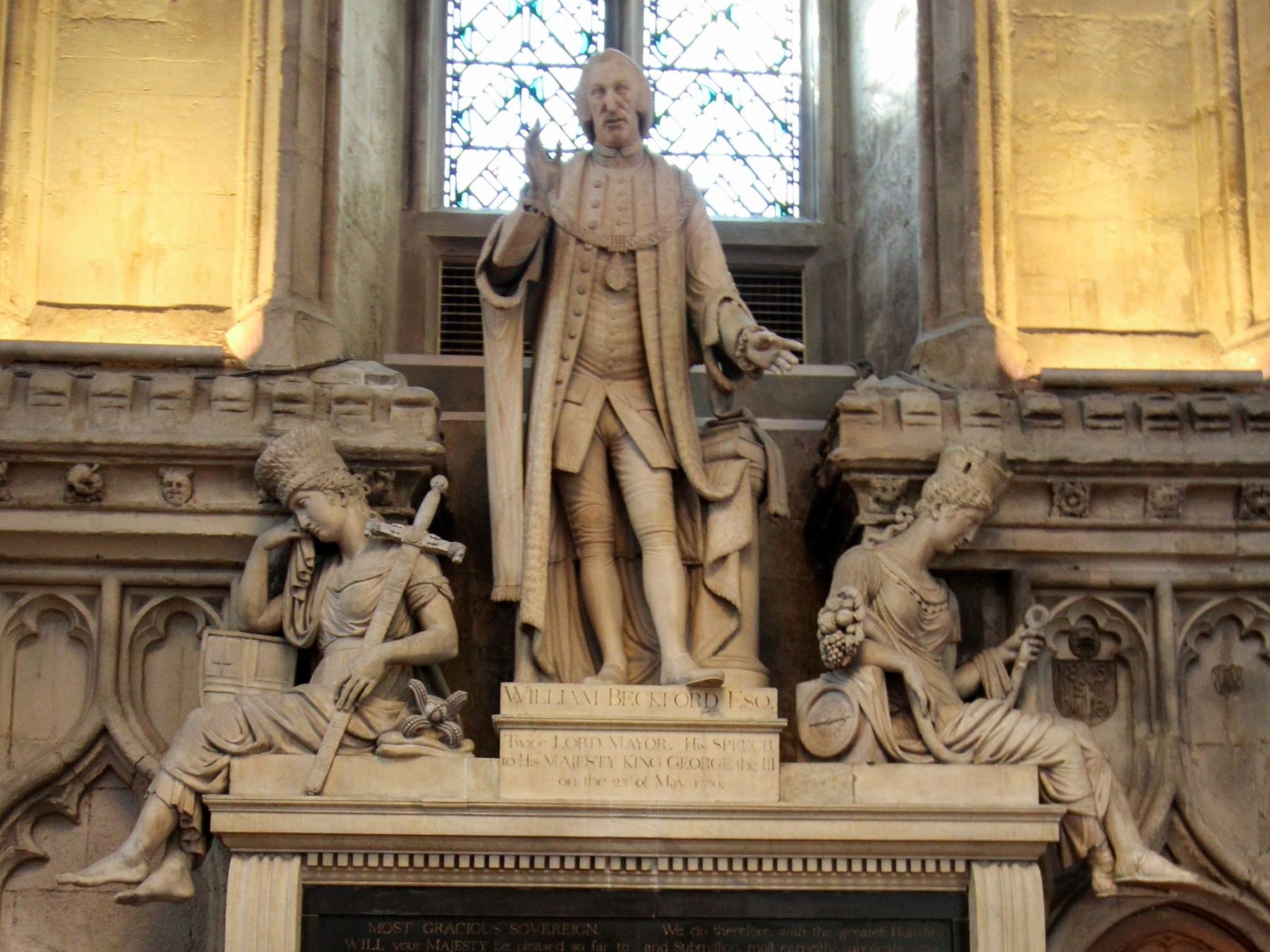 statue of Lord Mayor William Beckford in London