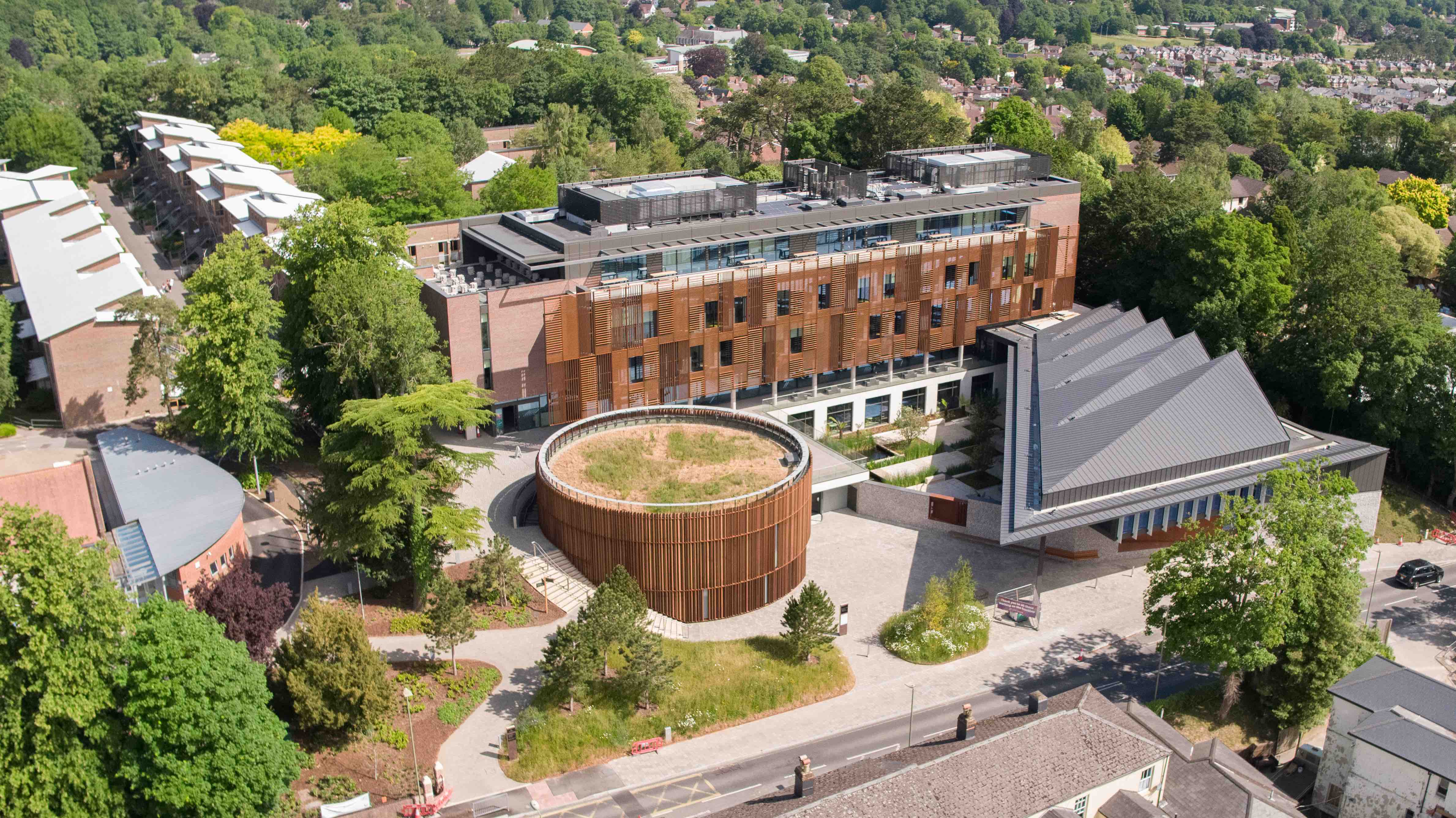 Aerial view of West Downs Centre