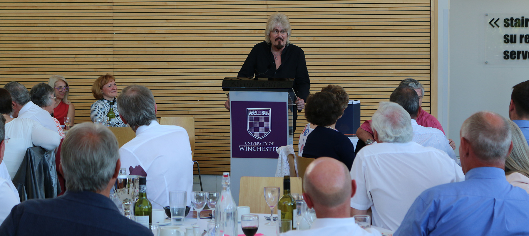 Dirk Maggs (alumnus) giving toast at Reunion