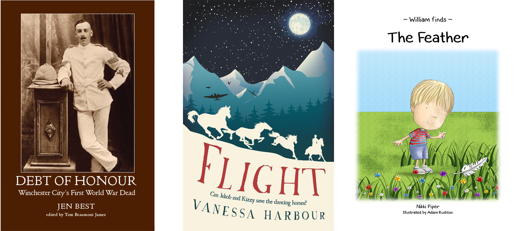 Three book covers