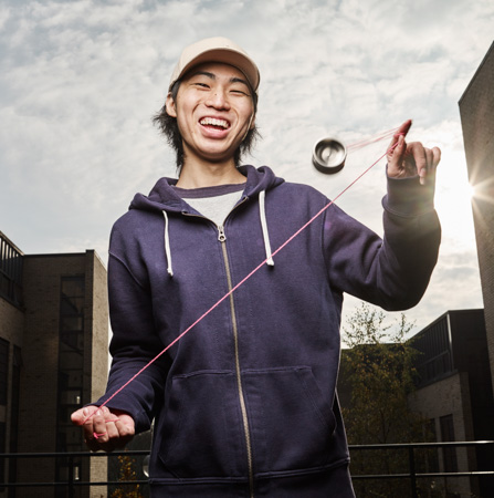 Student using a yoyo