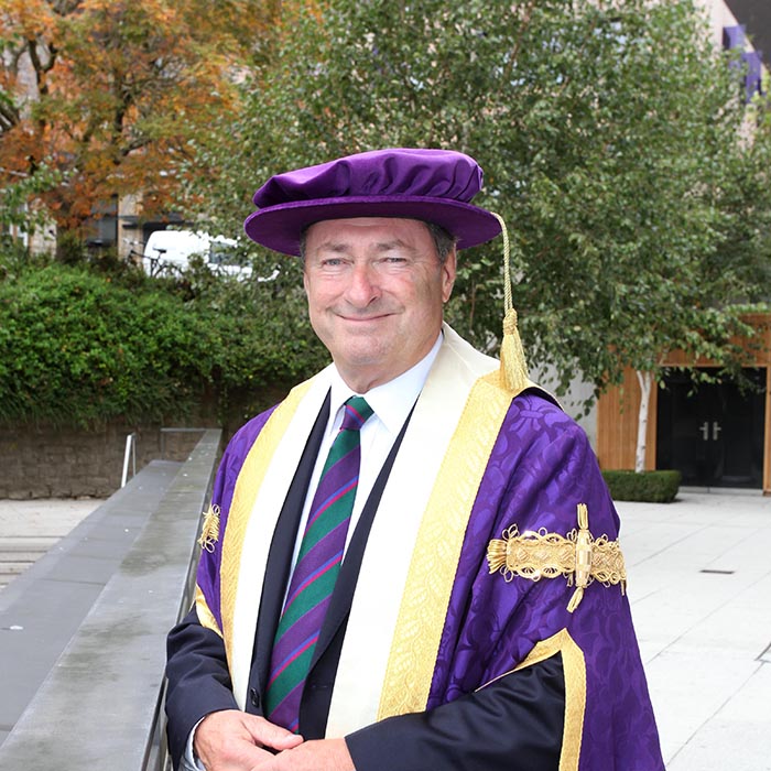 Alan Titchmarsh with Dame Judi Dench at Graduation 2019