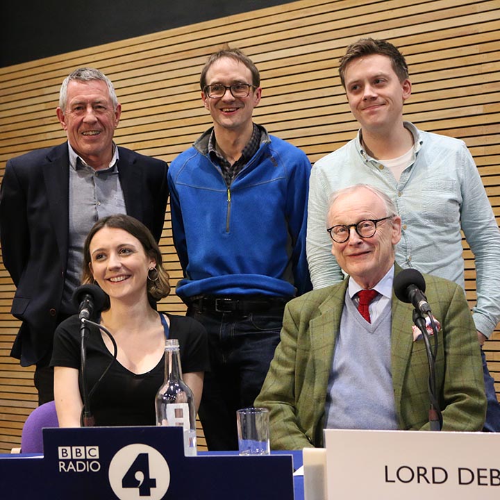 Photo of Any Questions panellists together at the end of the programme