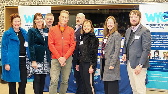 Chris Packham and VIP guests after his lecture