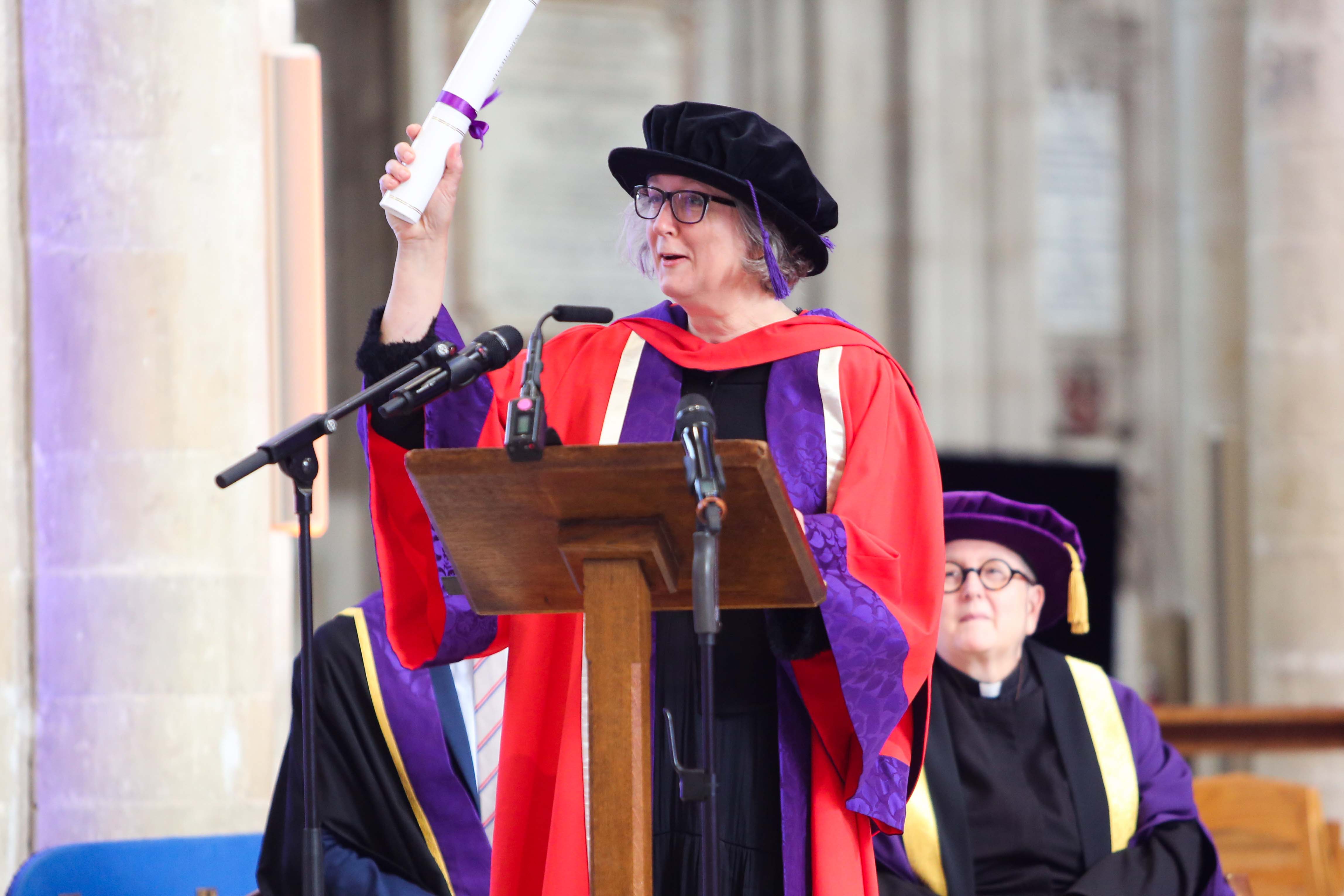 Claire Fuller at her graduation ceremony