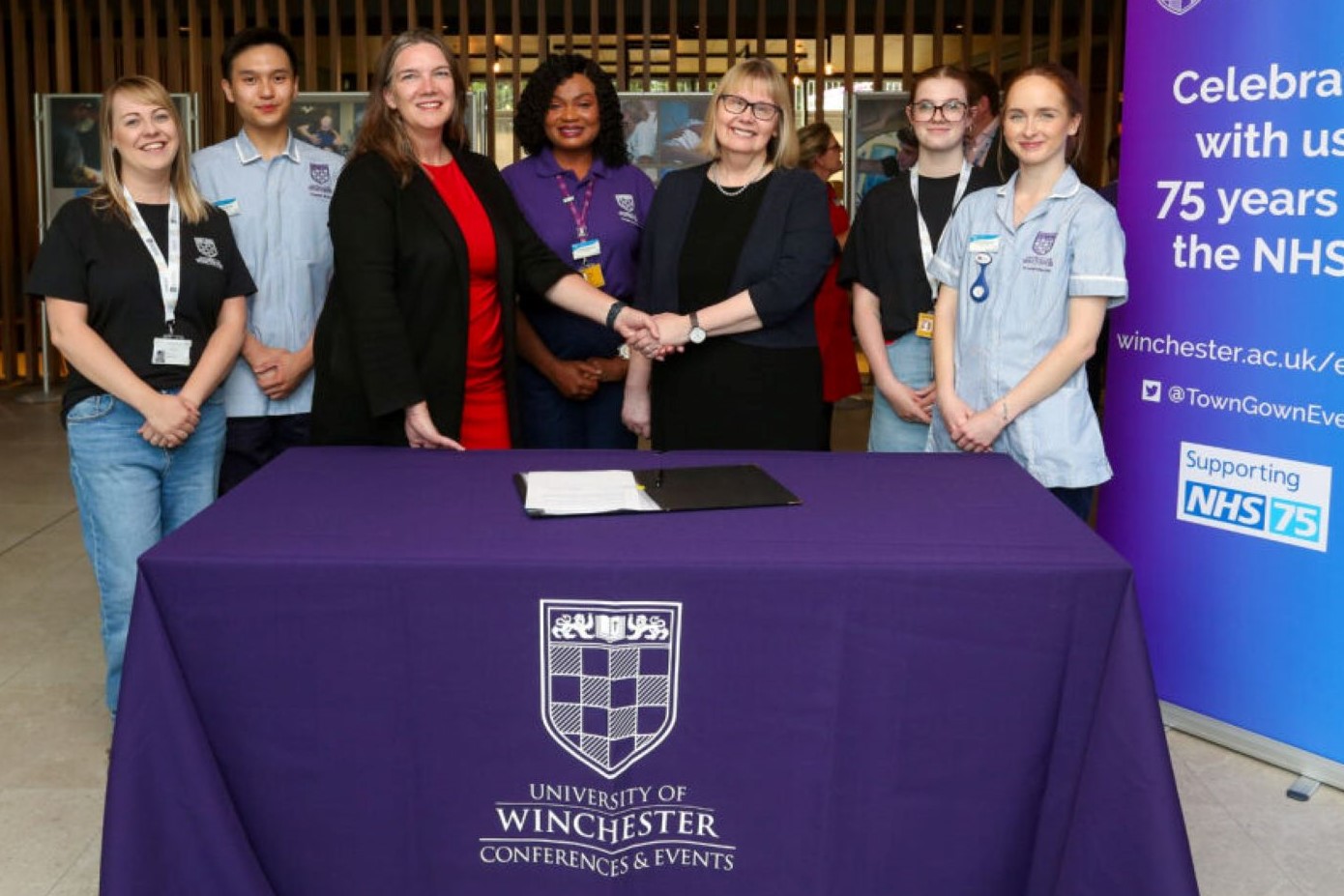 Nurses with vice chancellor