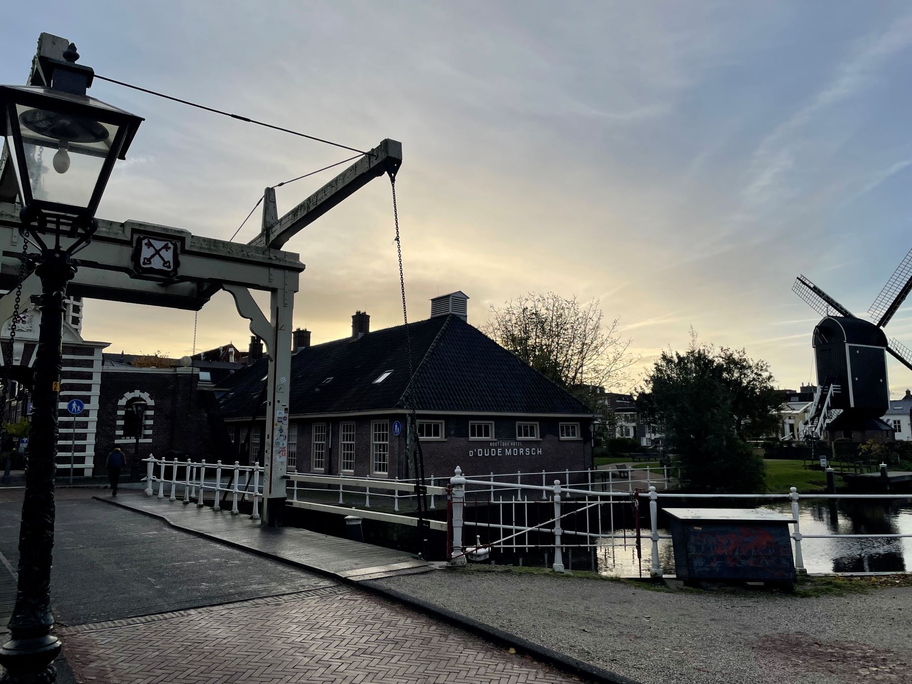 View of bridge over Dutch canal