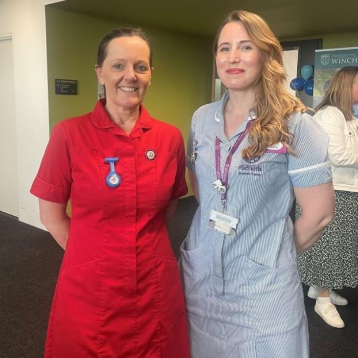 Two female nurses in uniform