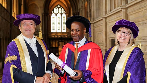 Composer Philip Herbert with Alan Titchmarsh and Sarah Greer