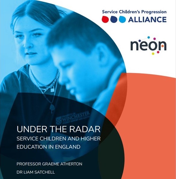 Cover of report entitled Under the Radar showing boy and girl student