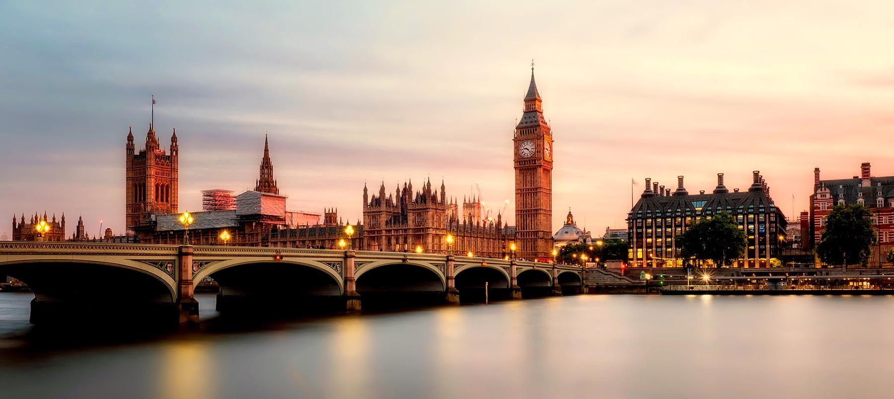 Big Ben and the Houses of Parliament from across the river Thames