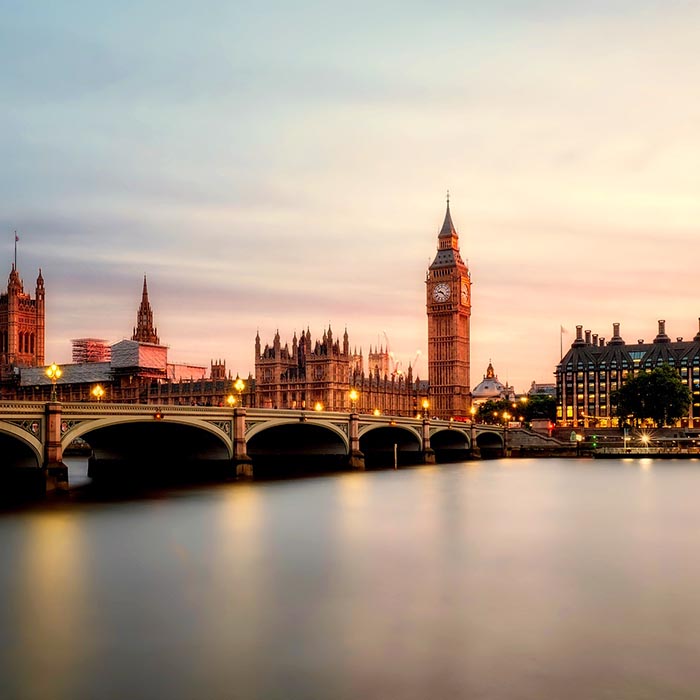 Big Ben and the Houses of Parliament from across the river Thames