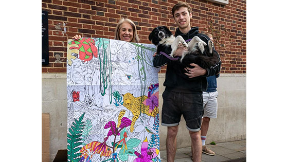 Vice Chancellor Joy Carter attends Climate demonstration with son