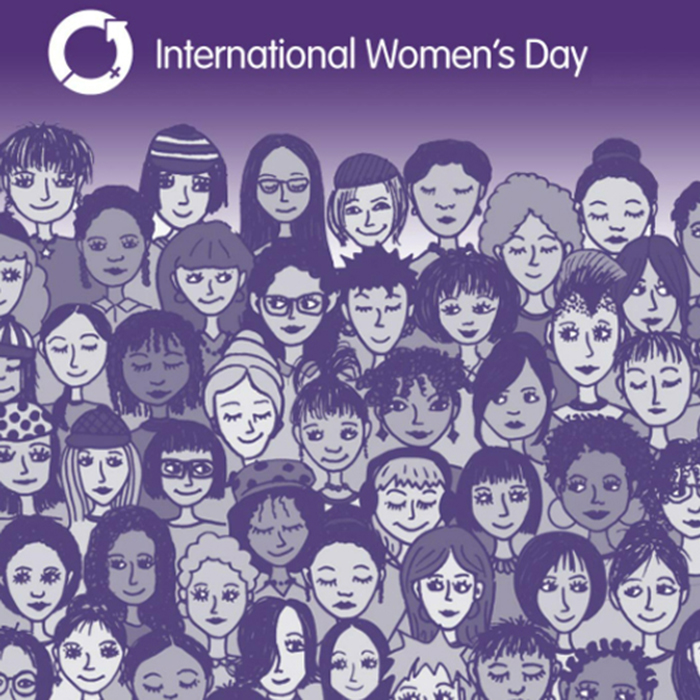 International Women's Day illustration of women's heads