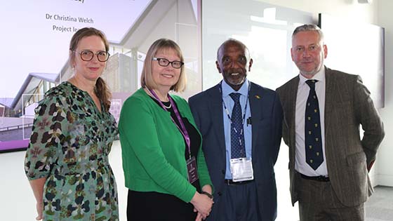 Professor Sarah Greer with the High Commissioner and Christina Welch