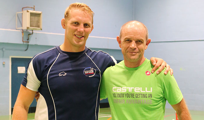 Lewis Moody pictured with Richard Cheetham