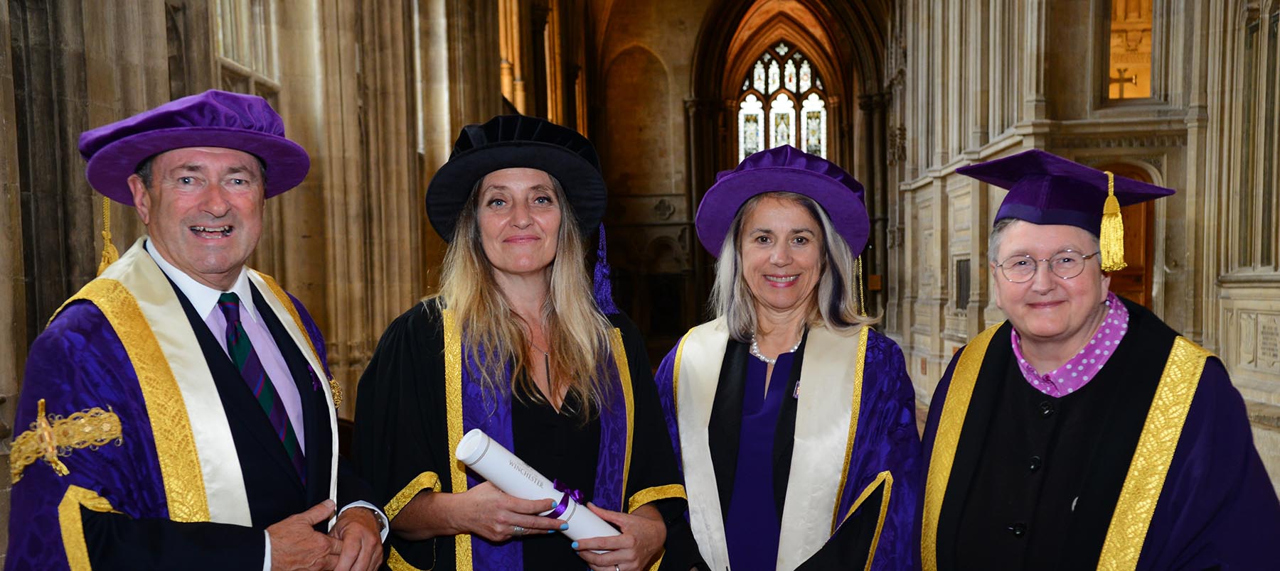 Louise Shorter with her honorary award at Graduation 2018