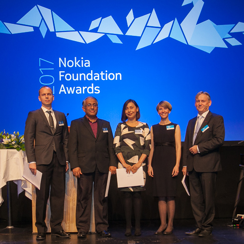 Maria Uther Nokia receives Distinguished Professor award at Nokia Foundation Awards 2017