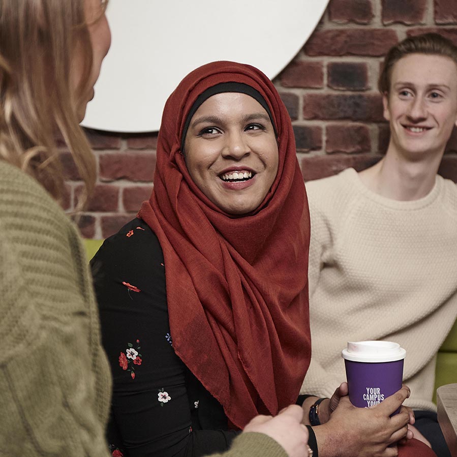 Diverse group of students, smiling