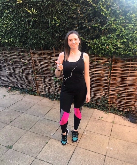 Rachel Hanley in running gear