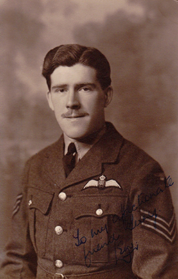 Emrys Lewis Web, sepia tone in military uniform