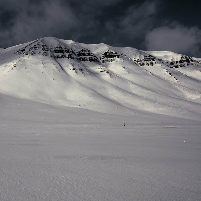 Snow covered mountains