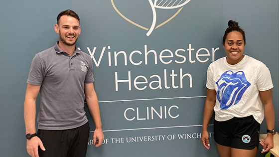 Liam and Cheyenne at the Winchester Clinic