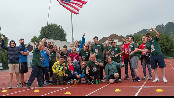 Participants at the University Sports Stadium