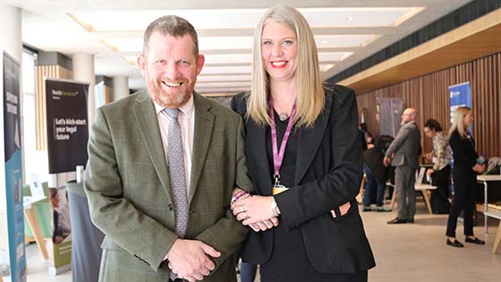 Bill Davies and Kerry-Anne Lacken at the Law Fair