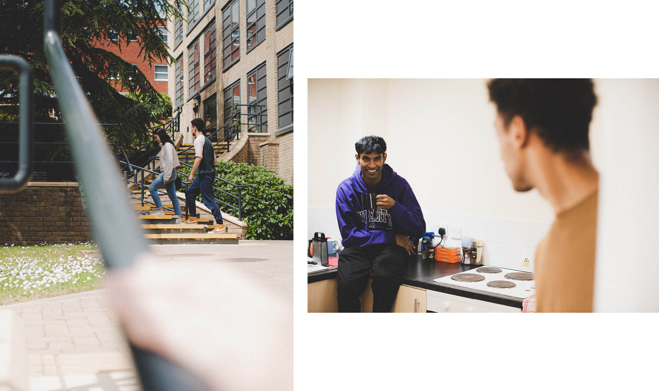 Photos showing students living in Queen's accommodation