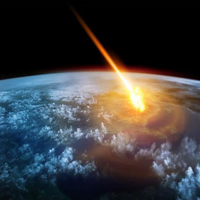The University of Winchester's impactful research: image of meteor and planet Earth