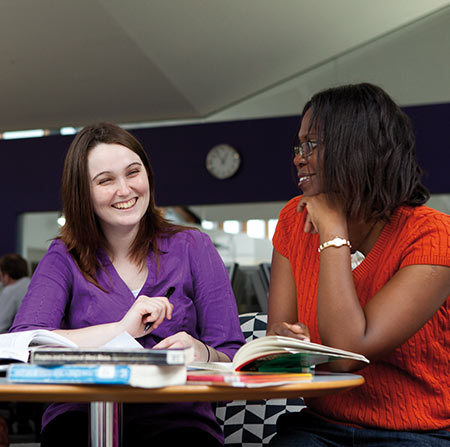 Students studying