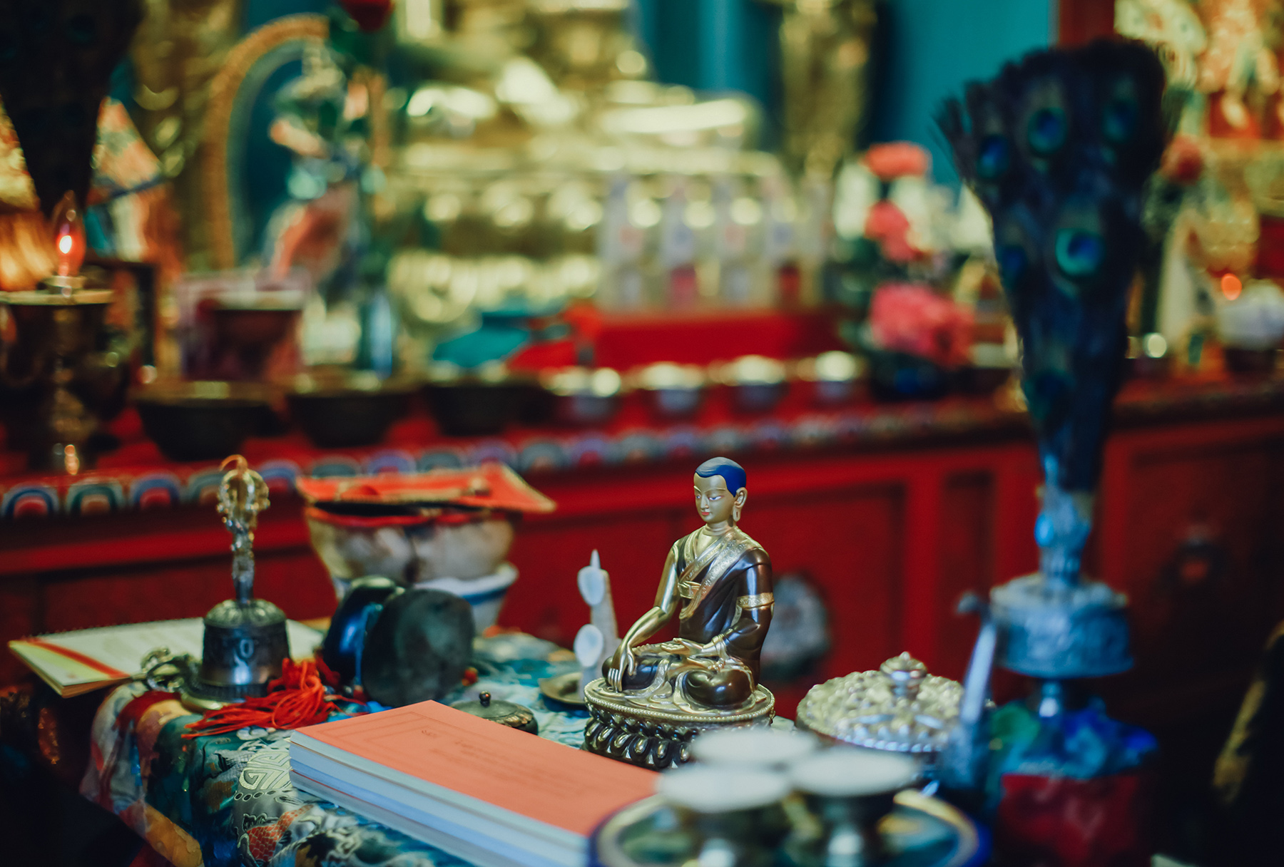 Religious equipment on a table