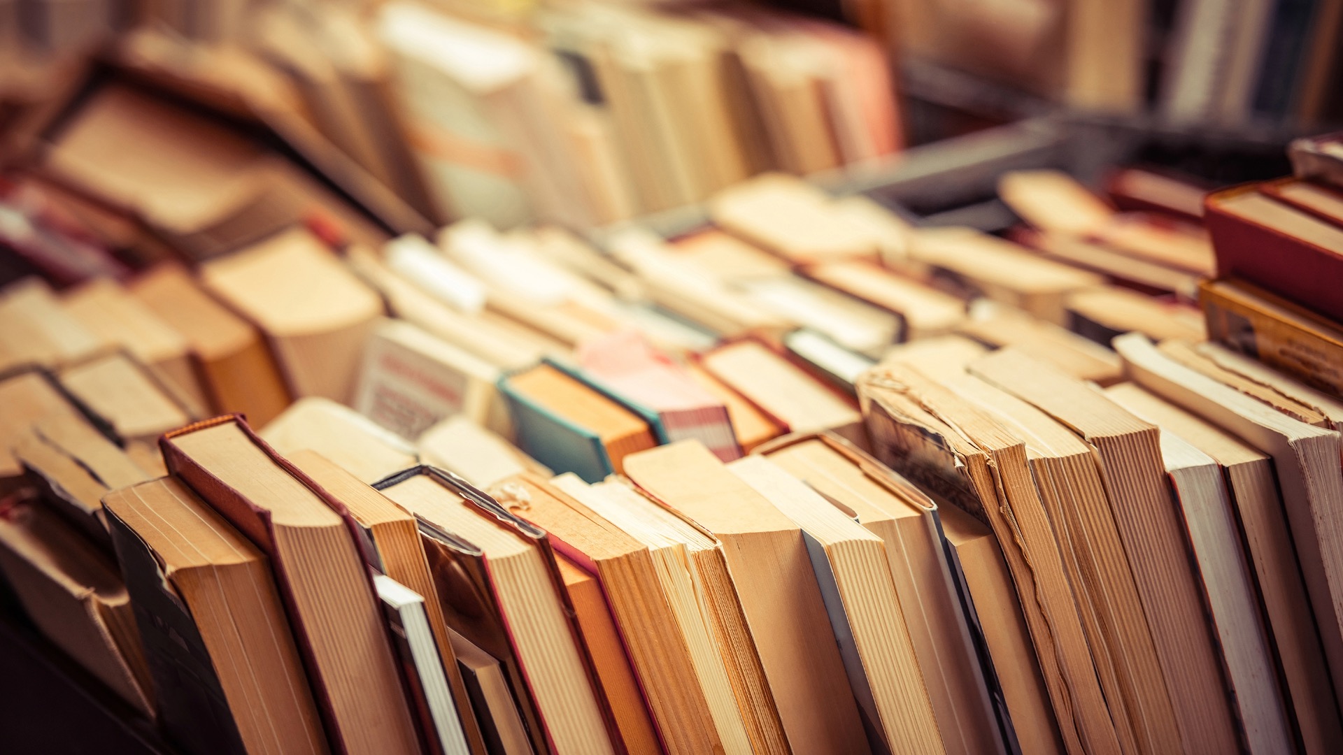Old books in a bookshop