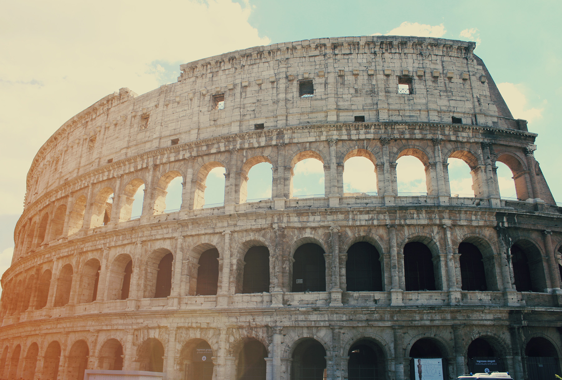 Colosseum on sunny day