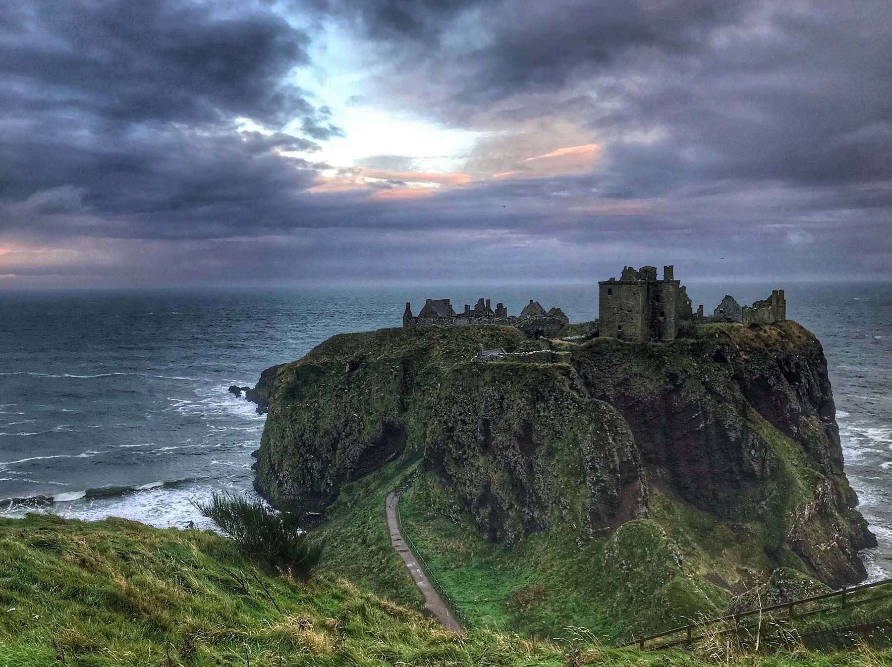 Norman castle on clifftop