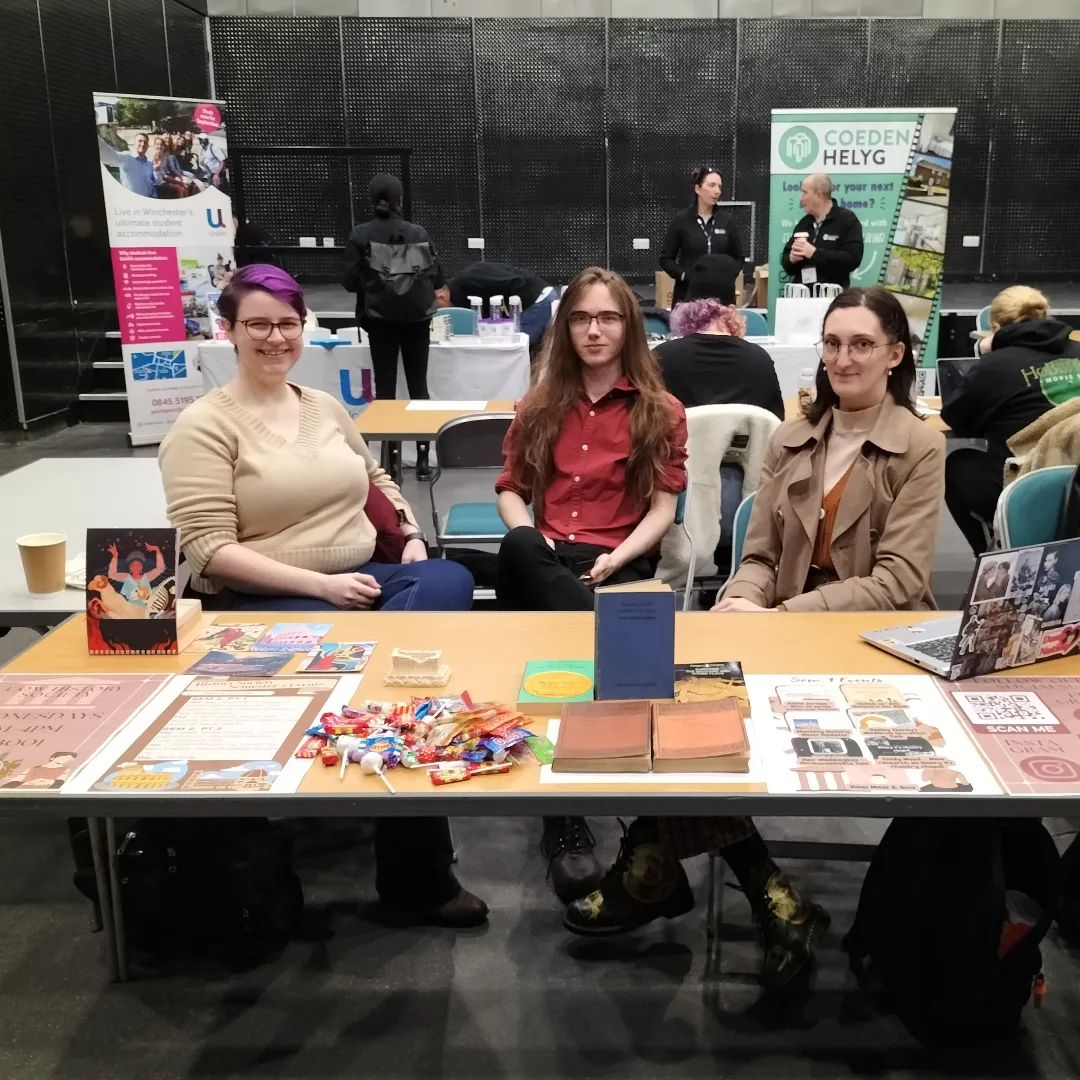 History Society members at their Freshers Fayre table