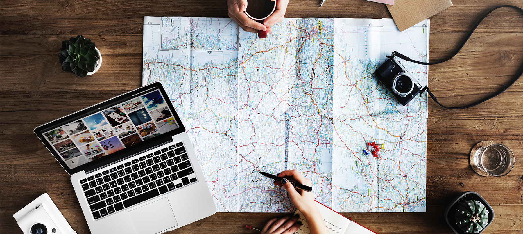 Planning travel on a map