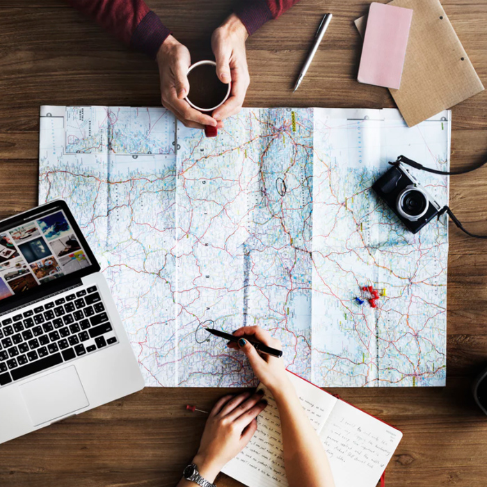 Planning travel on a map