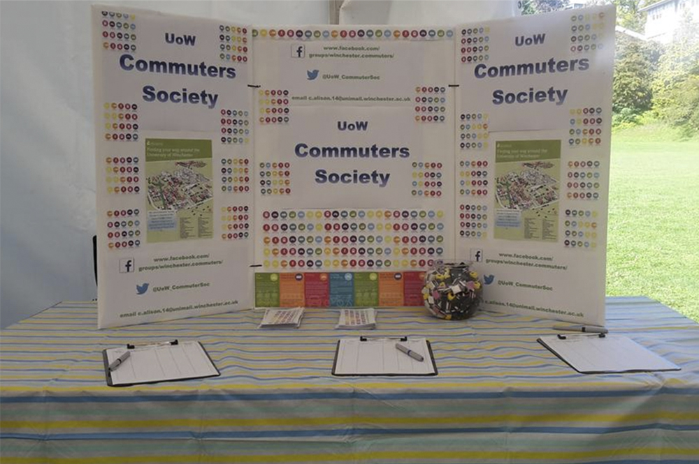 Commuters society freshers fair stand