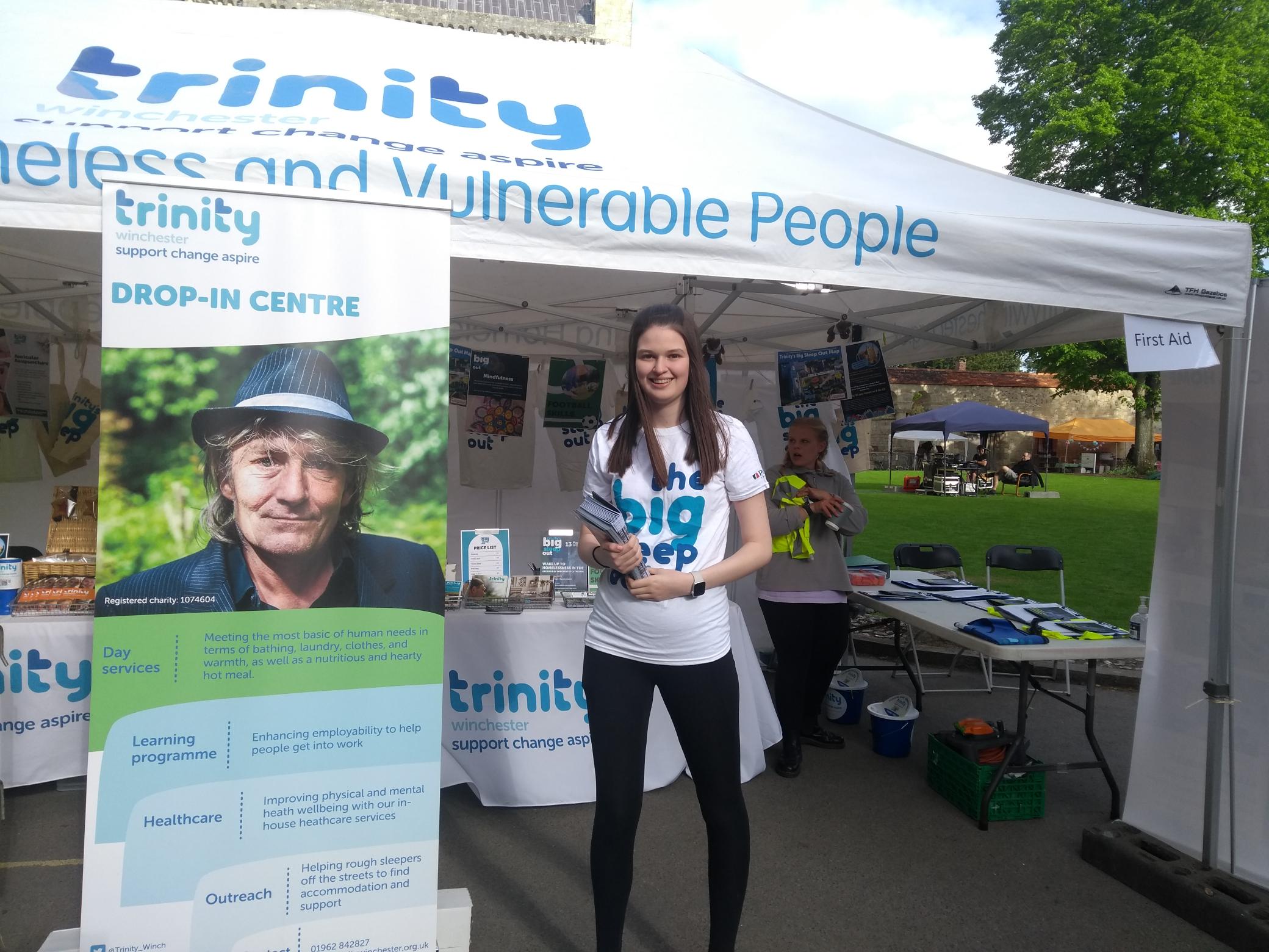 Trinity drop-in centre with volunteer