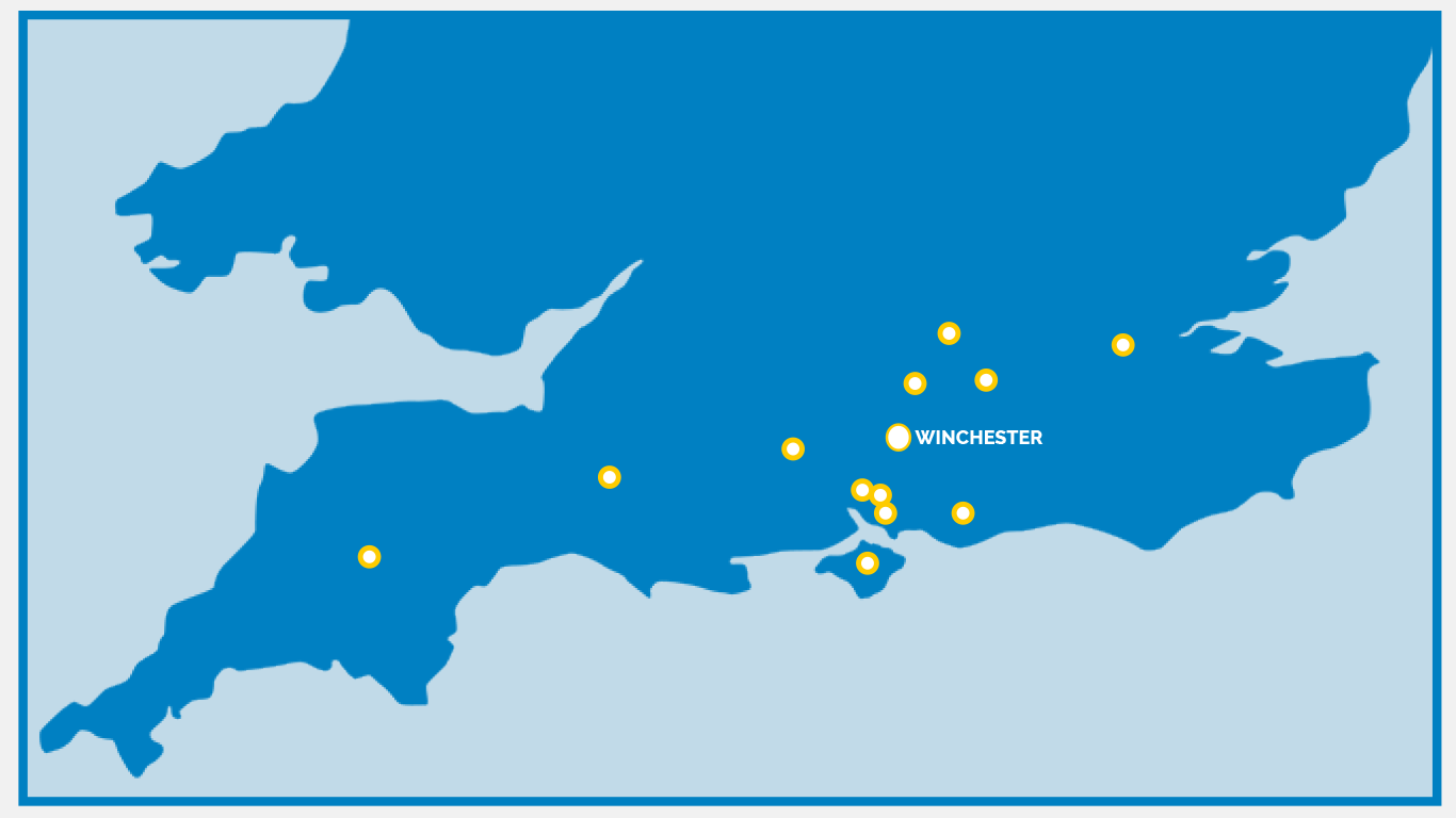 Map of Physiotherapy student placements