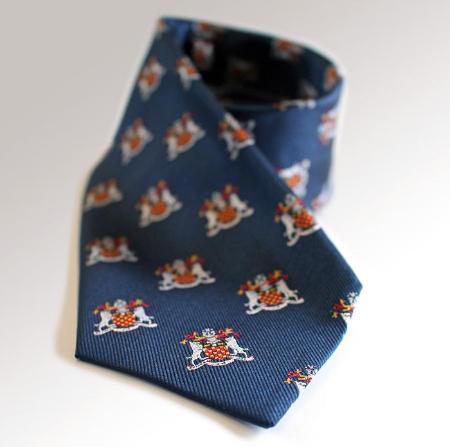University of Winchester navy tie with crest