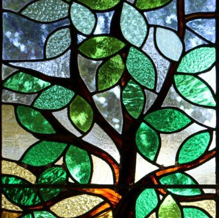 Tree of life stained glass window