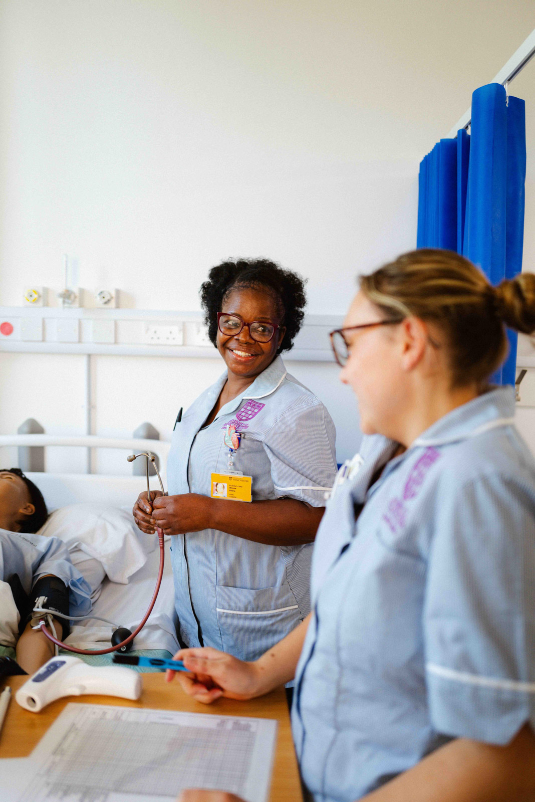 Nurses studying at the University
