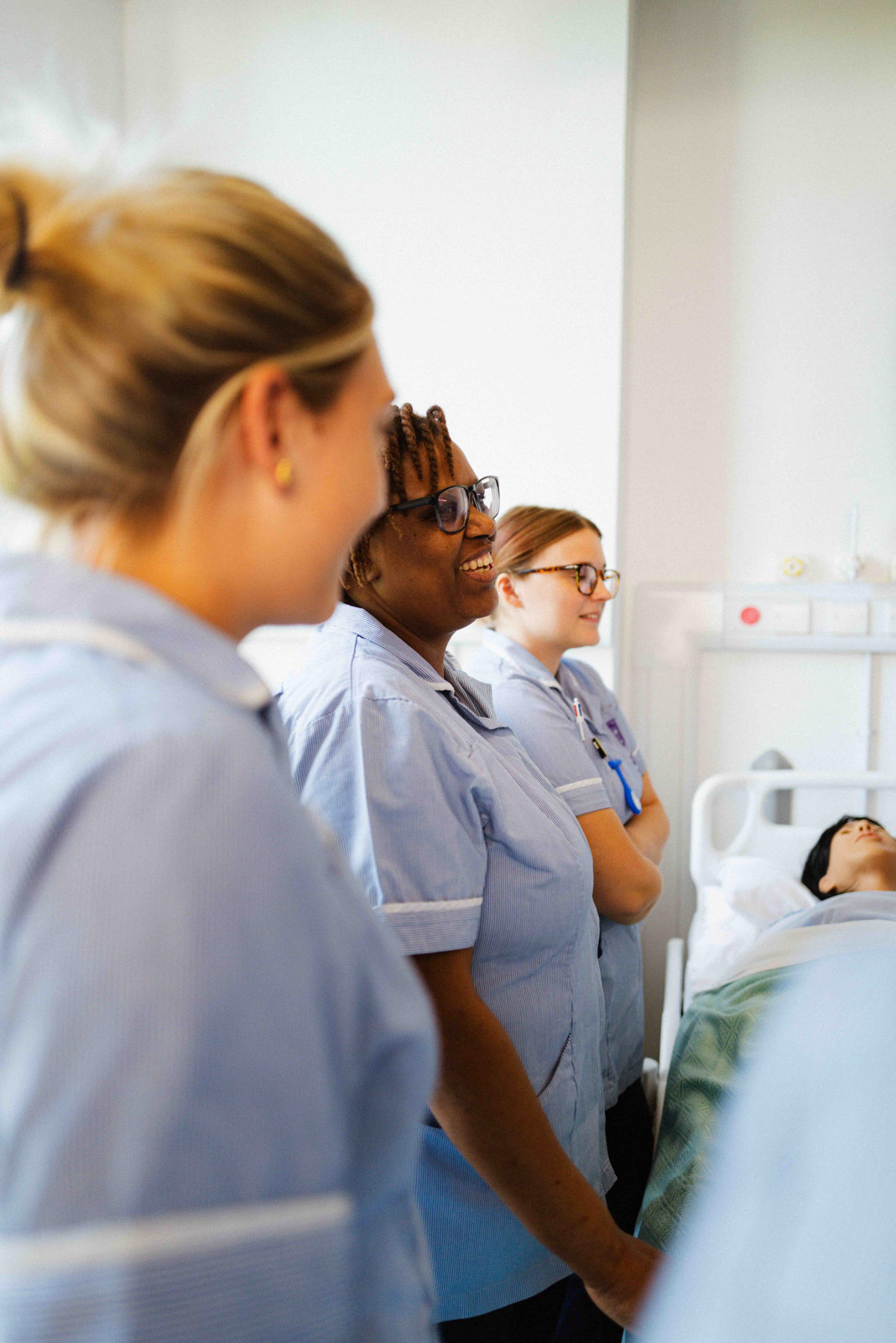 Nurses studying at the University