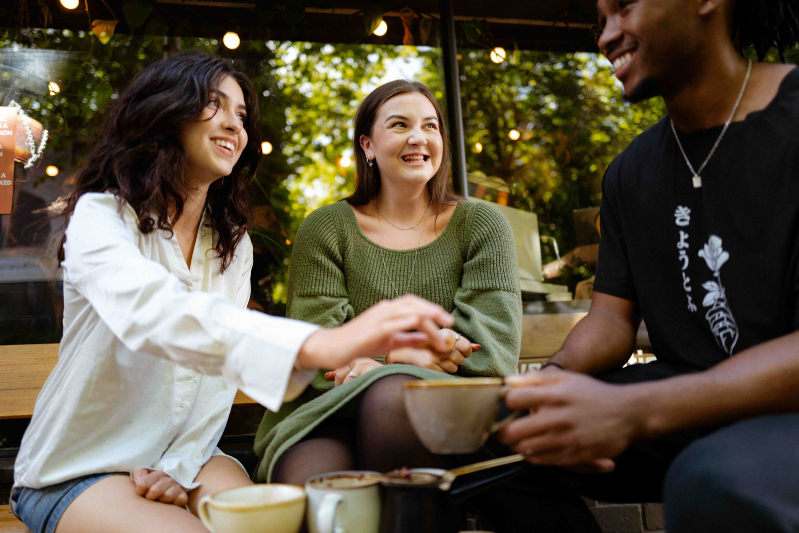 Students socialise in Winchester