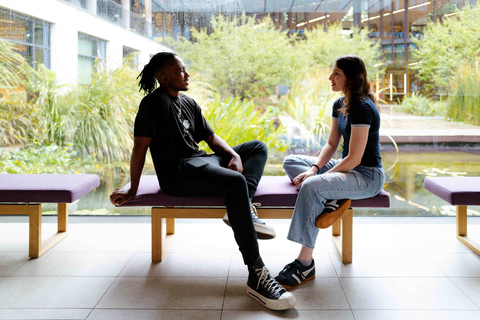 Students in the West Downs Centre