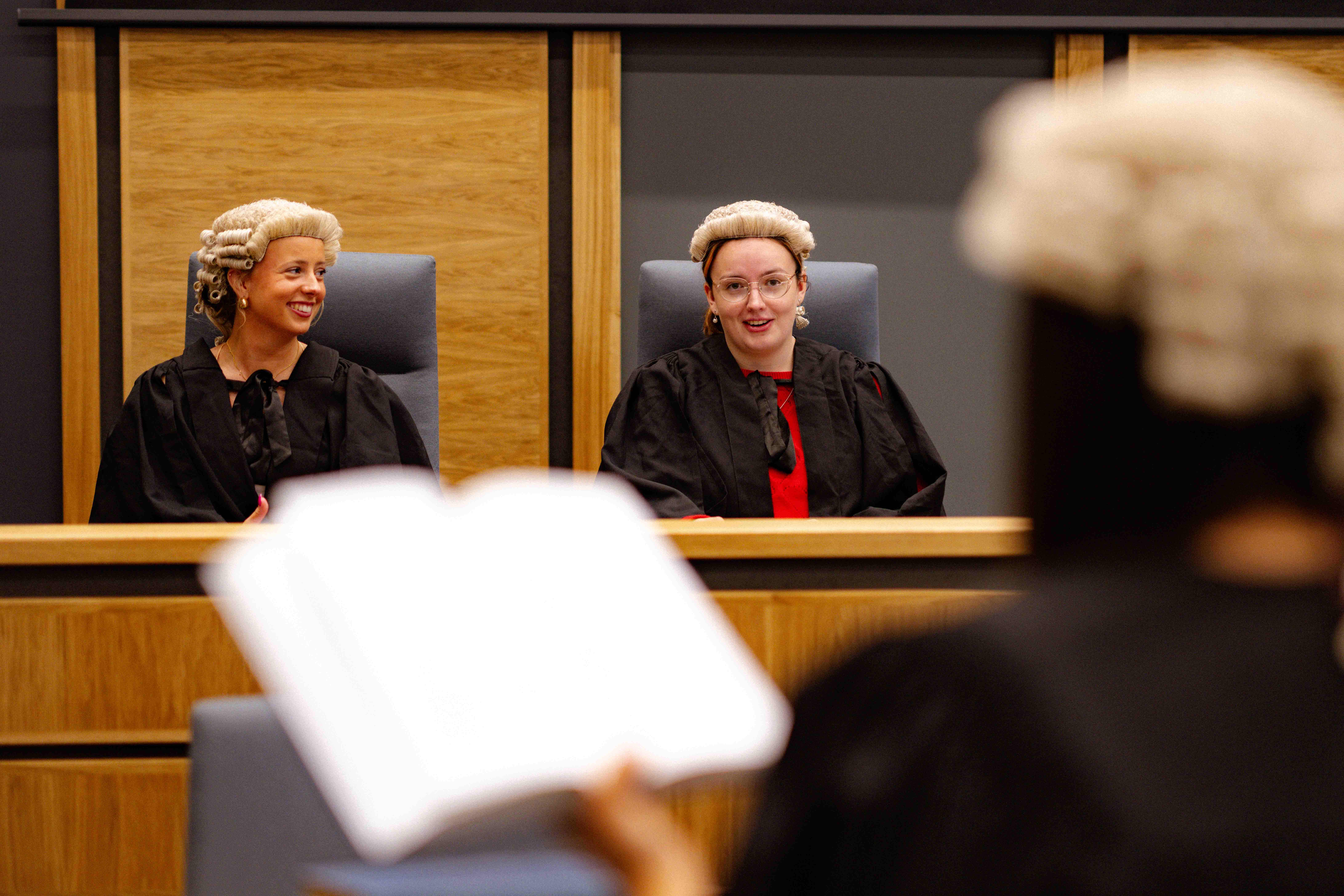 Law students in a Moot Court