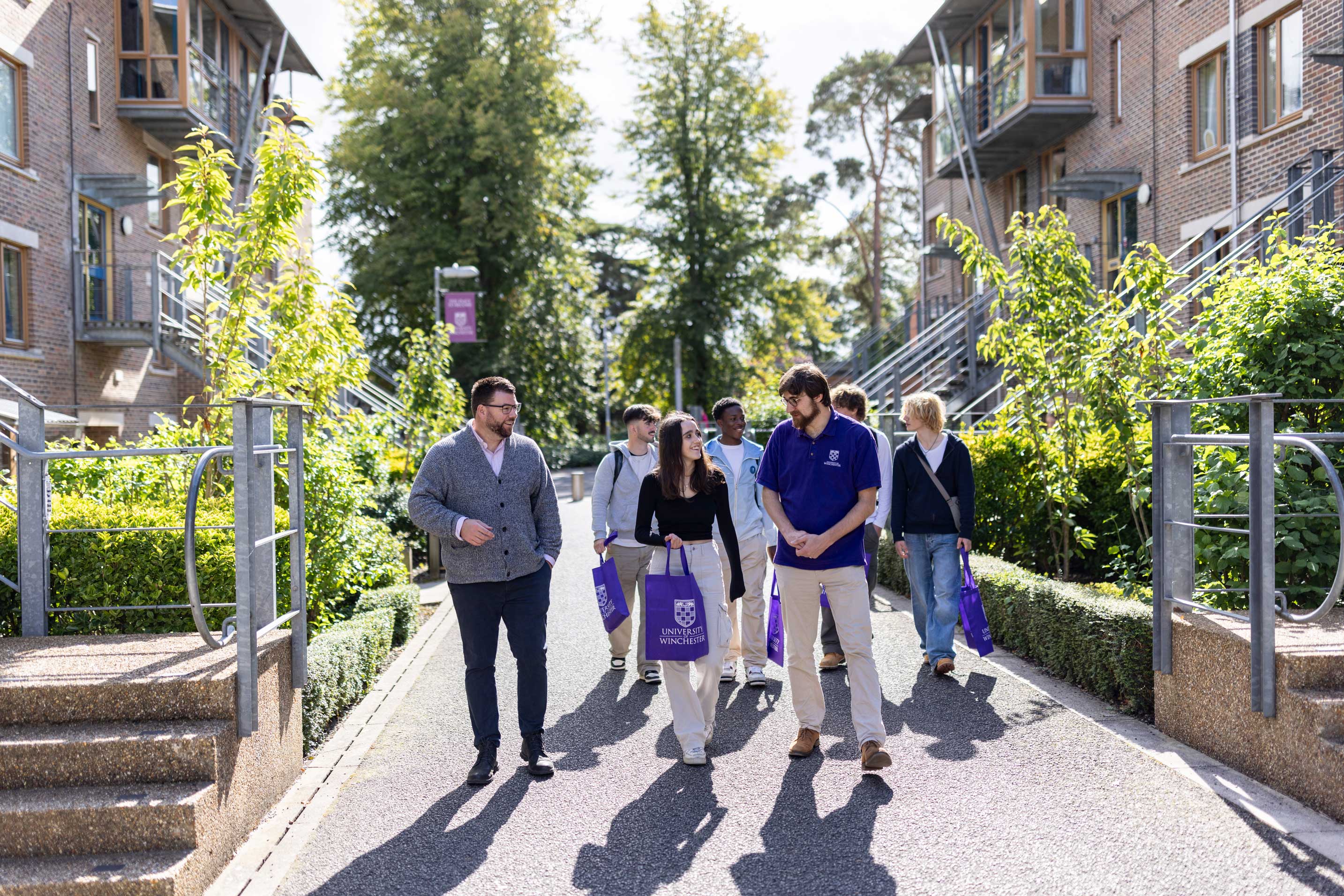 Students tour the campus